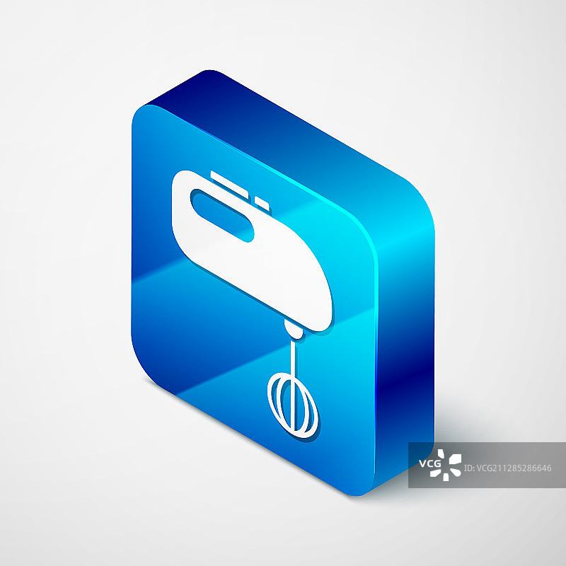 2.5D电动搅拌器图标，白色背景图片素材