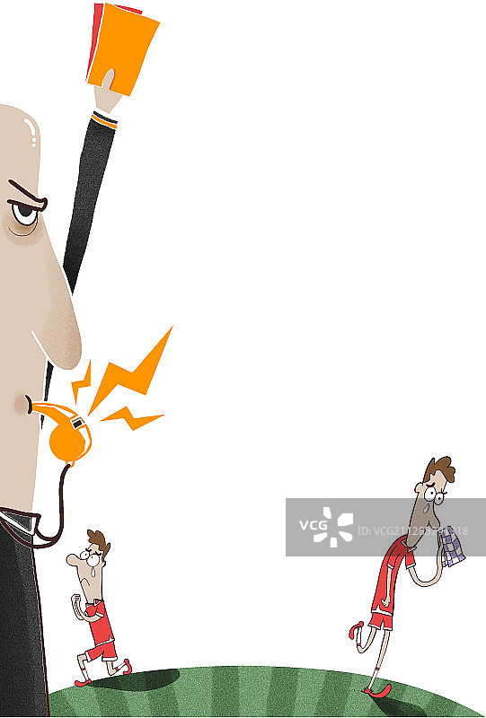 红牌黄牌体育场上图片素材