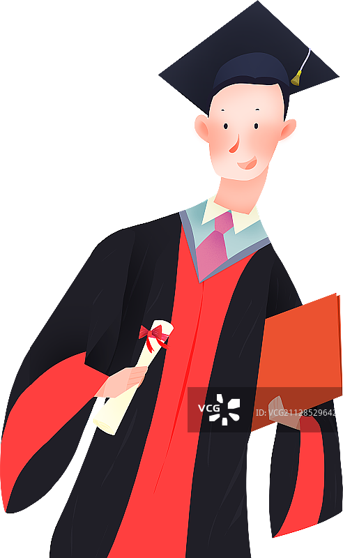 毕业元素插画图片素材