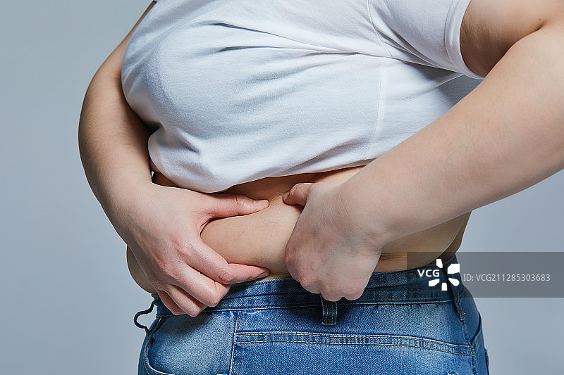节食、肥胖、腹部肥胖、脂肪、暴饮暴食图片素材