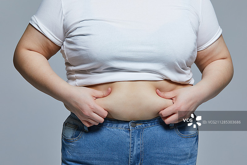 节食、肥胖、腹部肥胖、脂肪、暴饮暴食图片素材