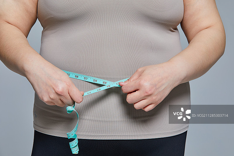 膳食、肥胖、腹部肥胖、腰围图片素材