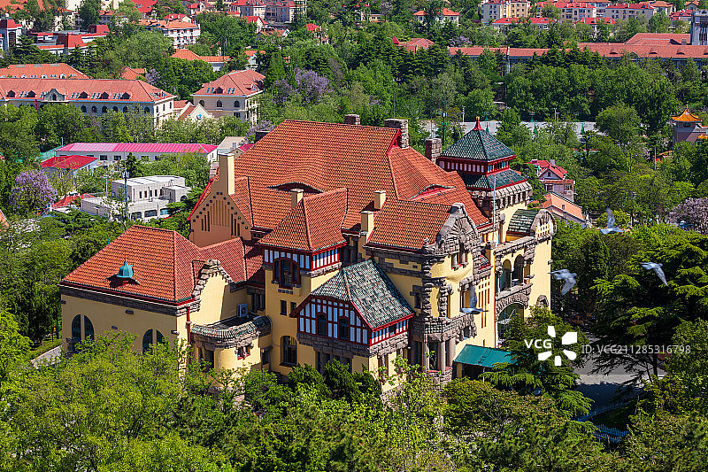 青岛信号山德国总督府图片素材