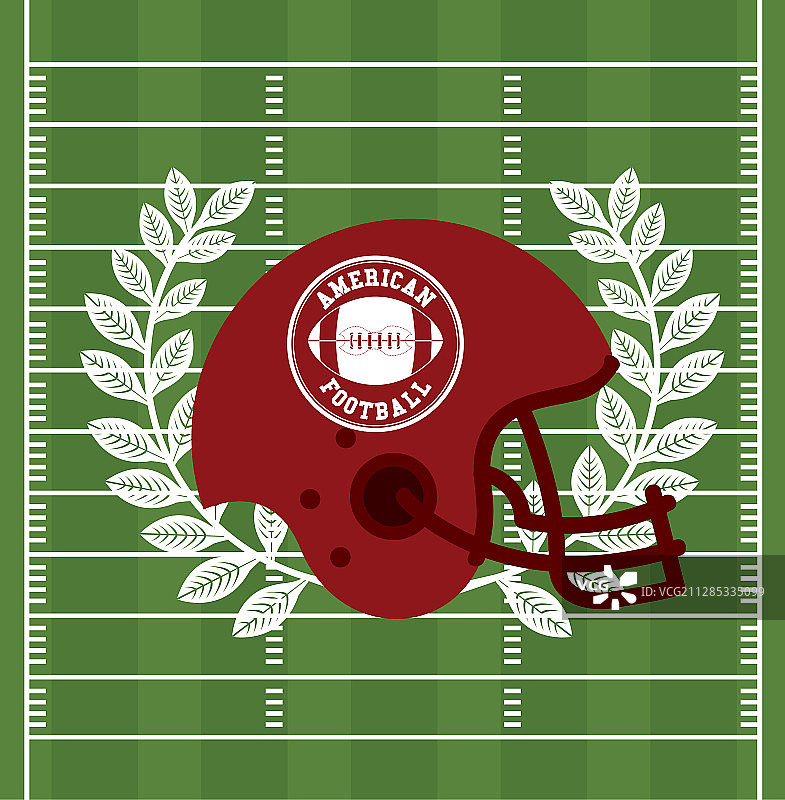 带头盔的橄榄球运动海报图片素材