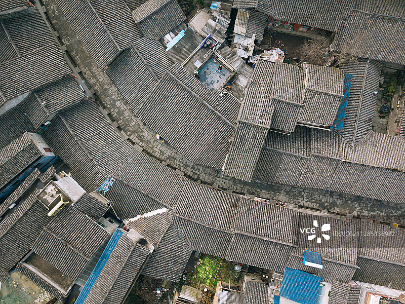 大山里的青木川古镇图片素材