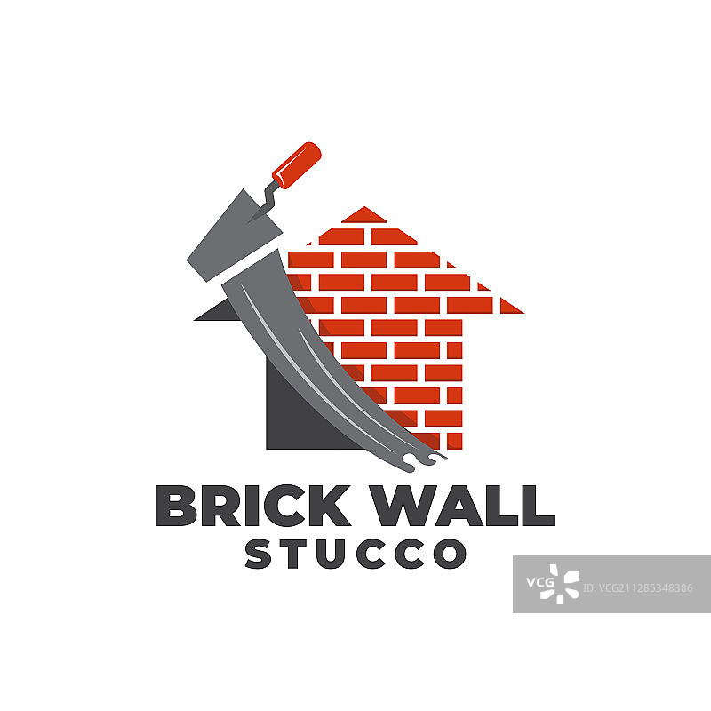 抹灰砖墙房屋Logo图标图片素材