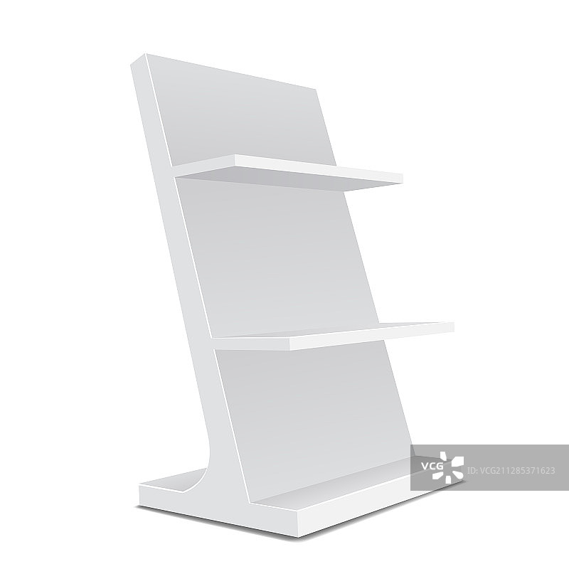 带灯的白色长款展示柜图片素材