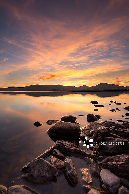 dusk, Balloch, UK, West Dunbartonshire, United Kingdom图片素材