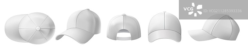 白色帽子模型，运动遮阳帽样机图片素材