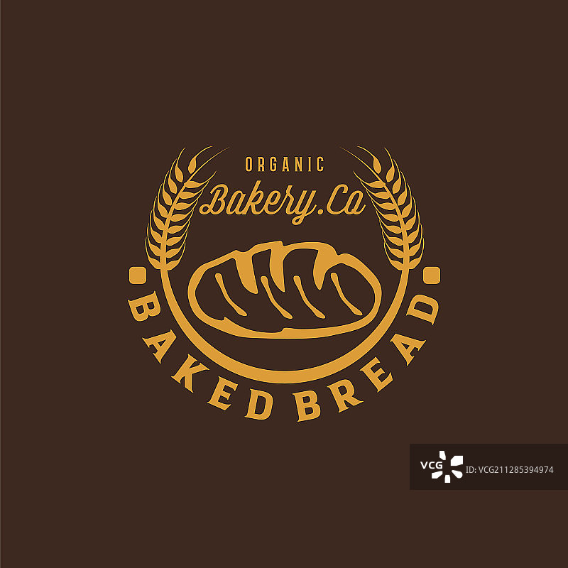 复古面包店Logo概念图片素材