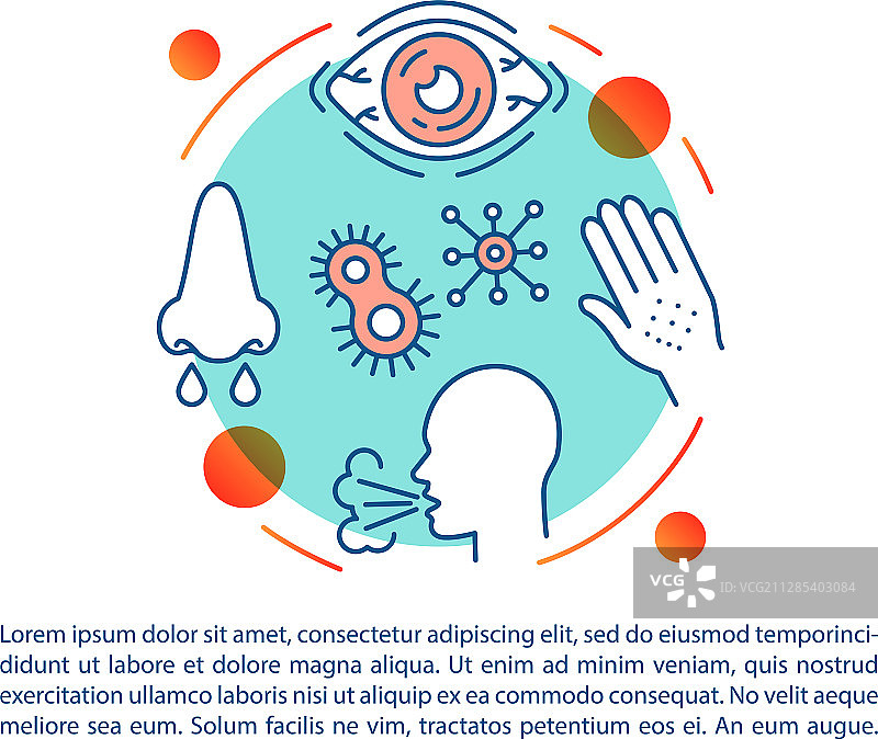 鼻炎过敏症状文章页面模板图片素材