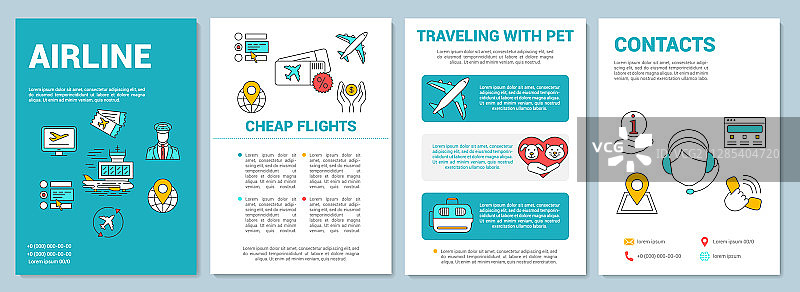 航空公司服务宣传册模板布局图片素材