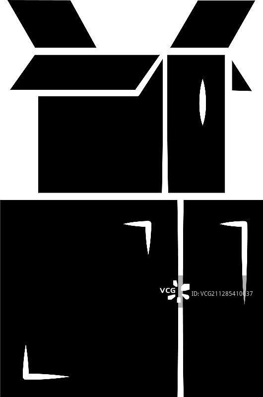 纸板箱堆叠轮廓图标包裹包装图片素材