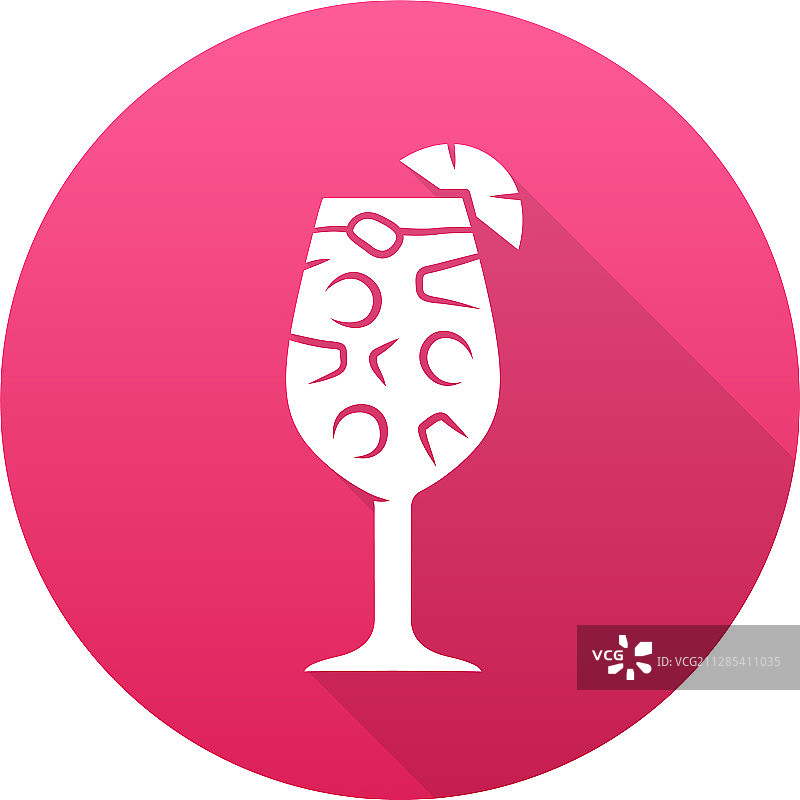 桑格利亚红色扁平设计长阴影标志图标图片素材