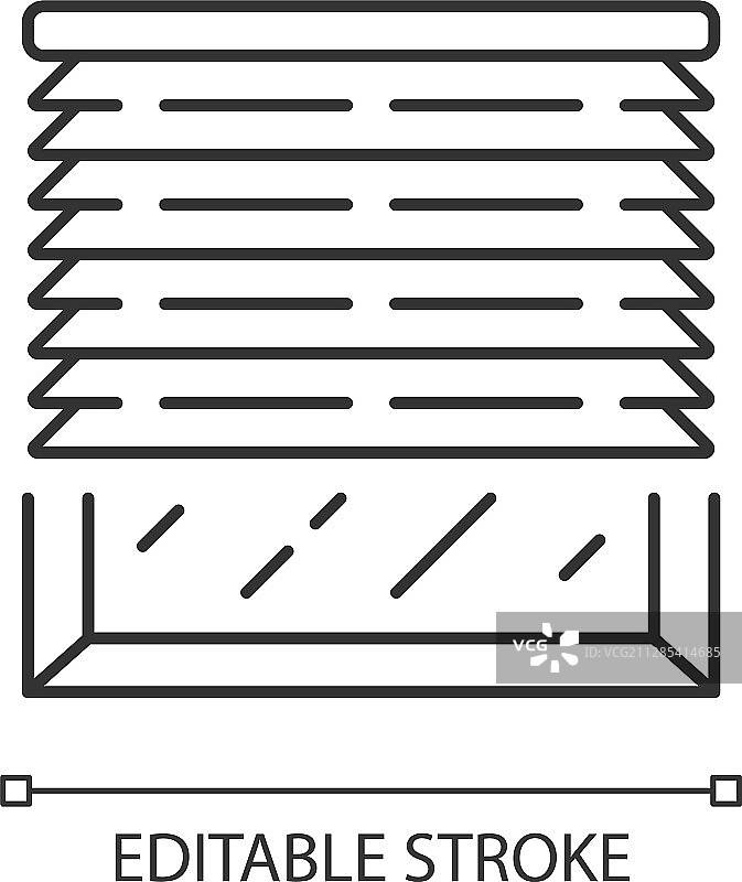 百叶窗线性图标图片素材