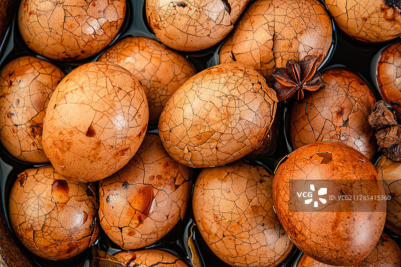 中国传统小吃茶叶蛋图片素材