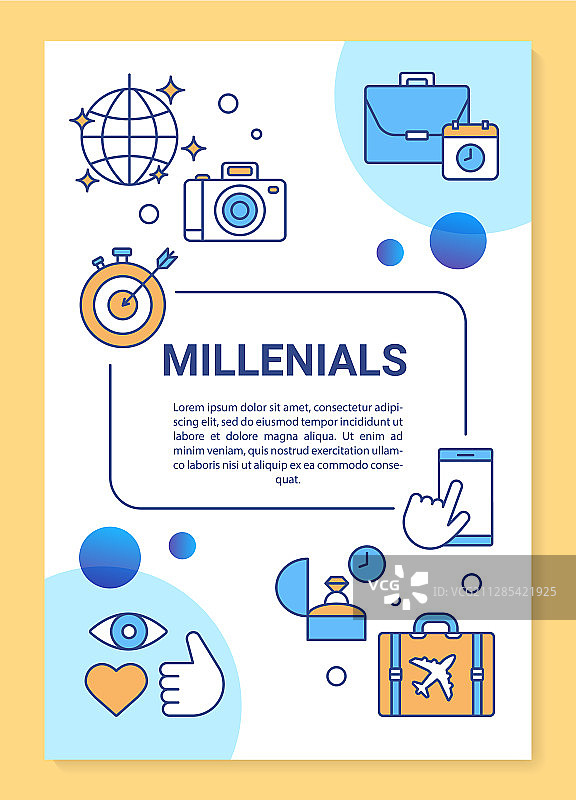 千禧一代复古海报模板图片素材