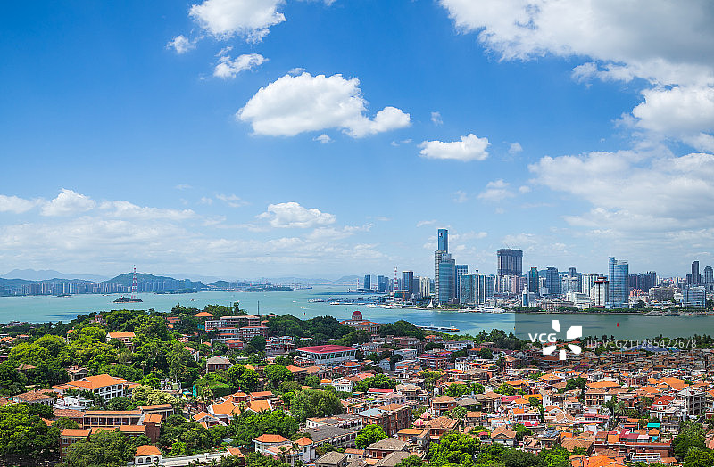 鹭江两岸鼓浪屿图片素材