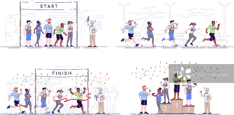 马拉松比赛阶段图片素材