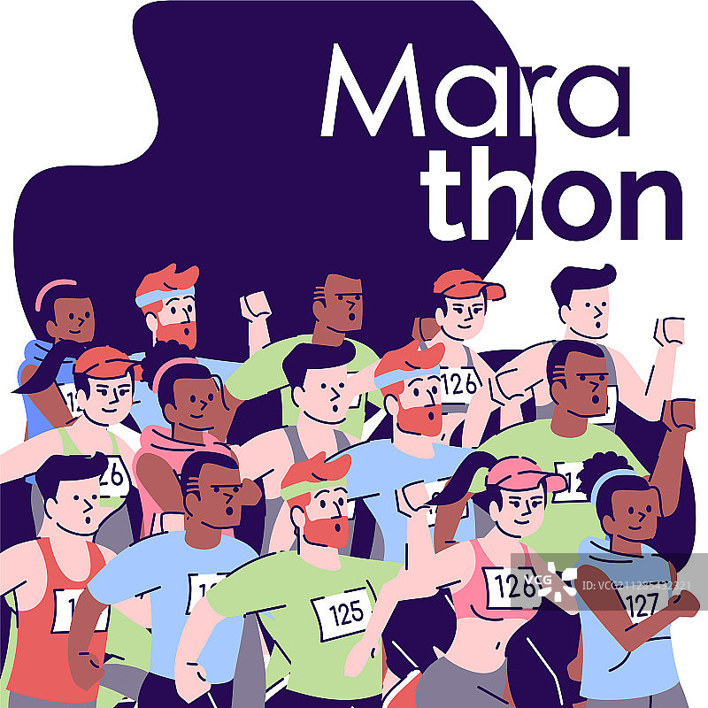 城市马拉松社交媒体帖子样机图片素材