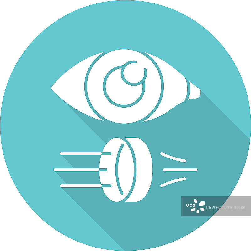 绿松石光学扁平设计长阴影标志图片素材