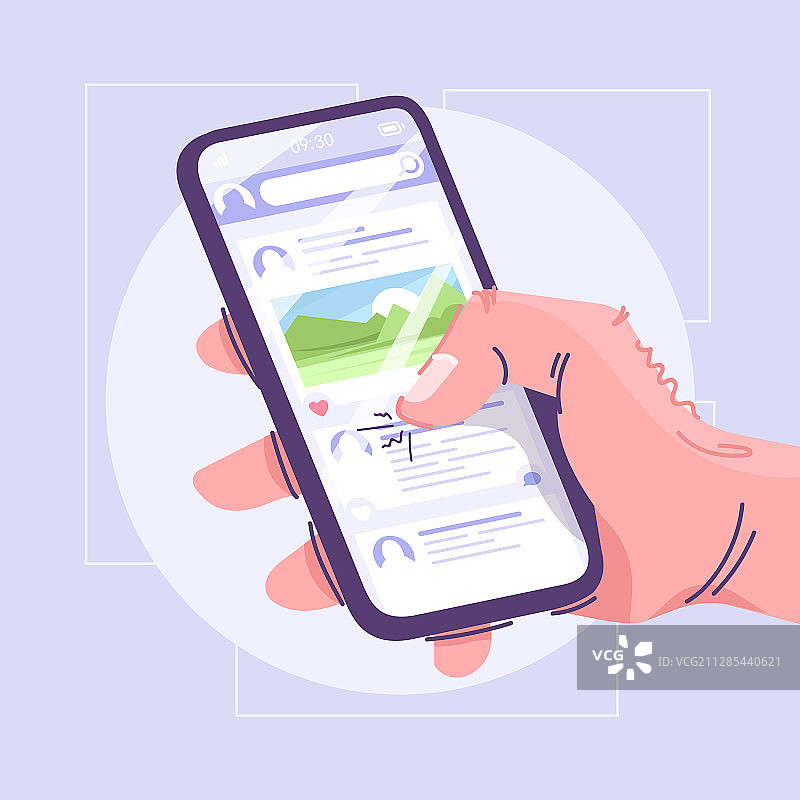 社交媒体休闲扁平现代消遣图片素材