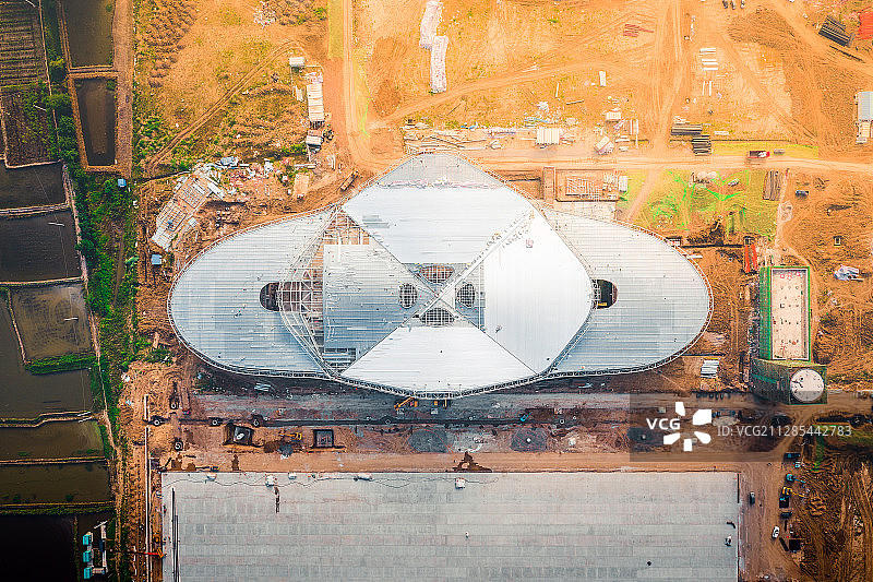 荆州建设中的新机场图片素材