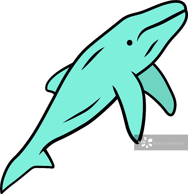 蓝色鲸鱼海洋哺乳动物水下生物图标图片素材