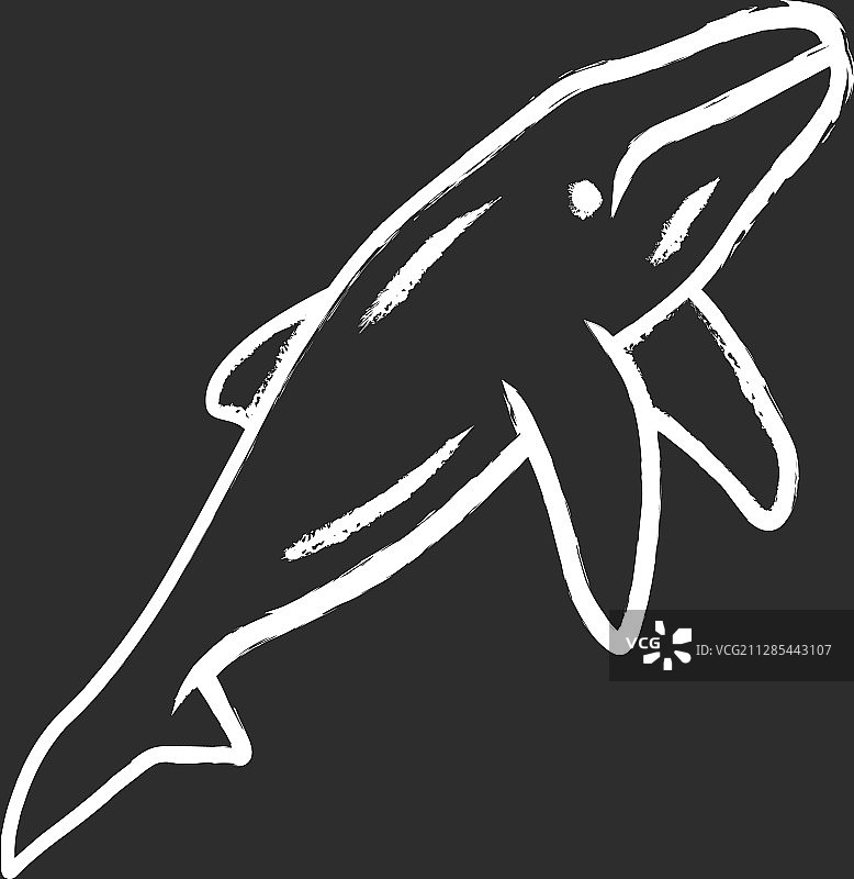 粉笔画鲸鱼海洋哺乳动物水下世界图片素材