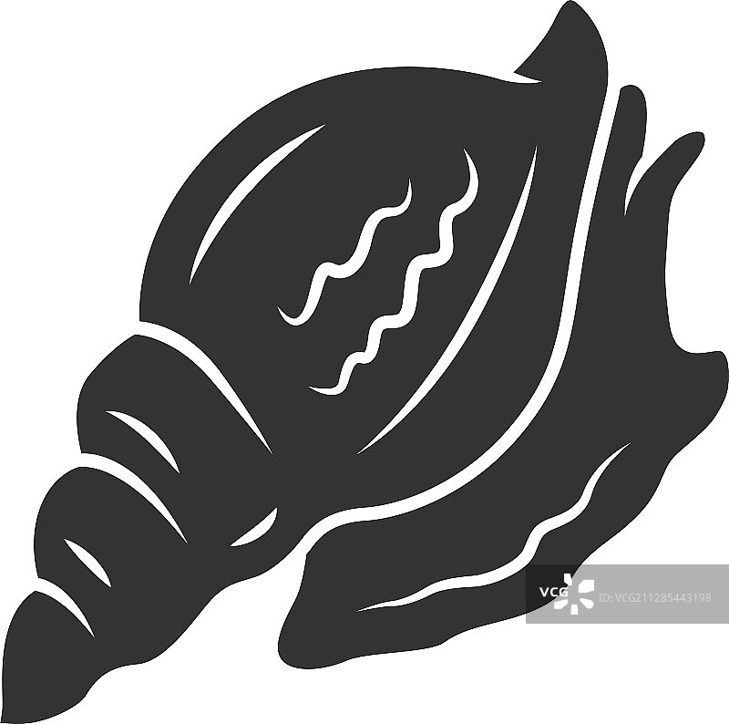 海卫一字形图标：带螺旋壳的大型软体动物图片素材