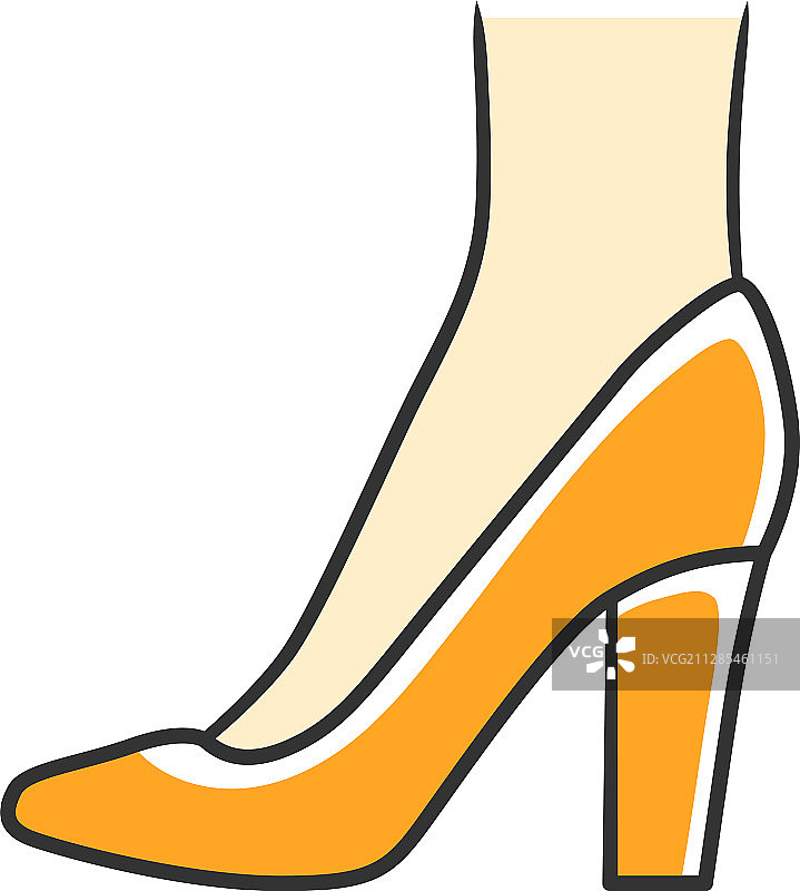 黄色图标：时尚职业女性图片素材