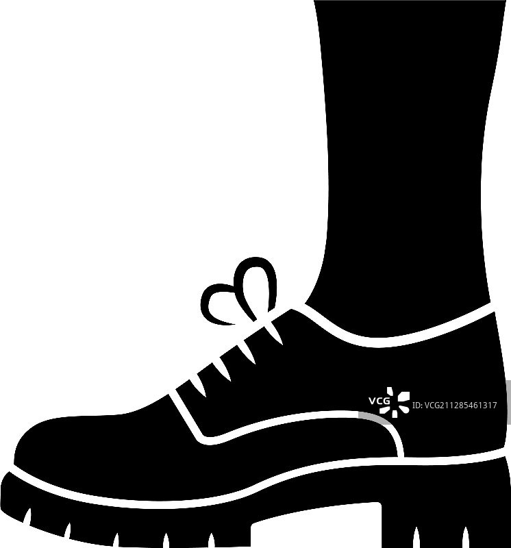 布洛克雕花皮鞋图标图片素材