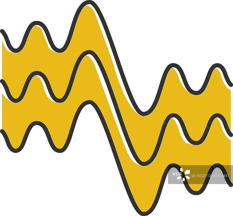 彩色波浪线条图标图片素材