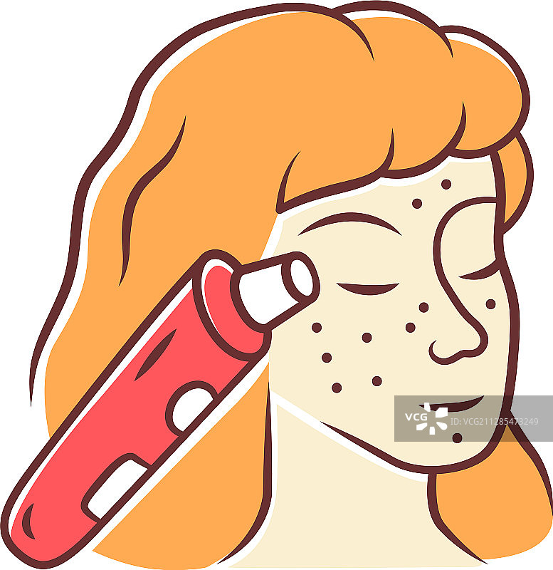 黑头去除器彩色图标毛孔清洁真空图片素材