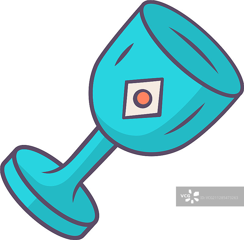 蓝色圣杯中世纪古代图标图片素材