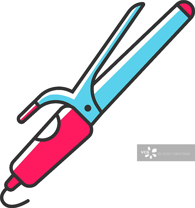 彩色卷发器图标图片素材