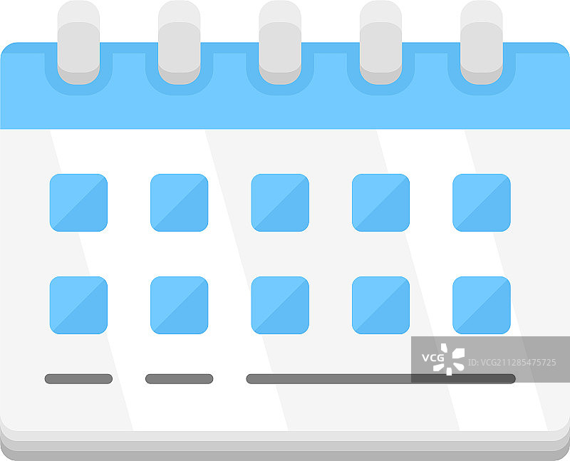 挂历桌面计划器扁平风格彩色图标图片素材