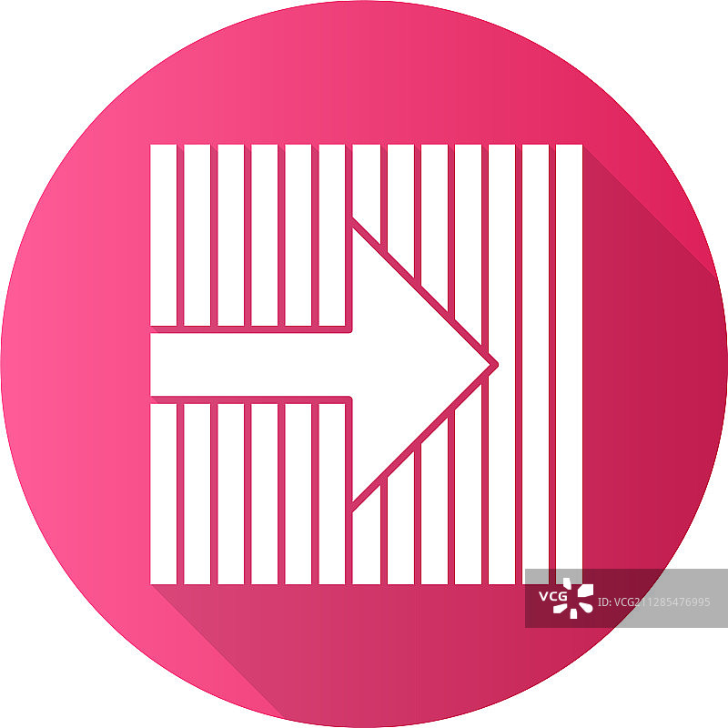 条纹背景上的箭头扁平设计长阴影图片素材