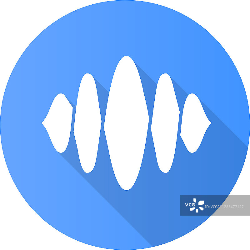 抽象声波蓝色扁平风格长阴影设计图片素材