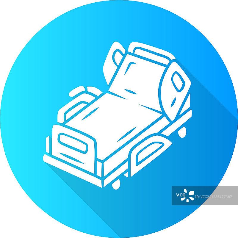 电动医院病床扁平设计图片素材