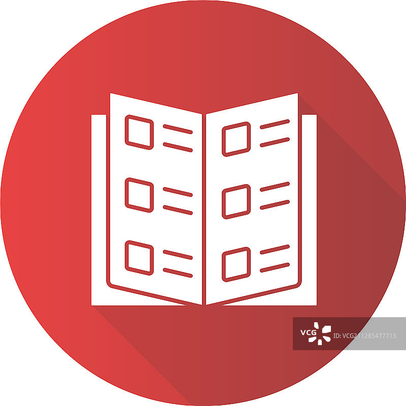 商业目录扁平设计长阴影标志图片素材