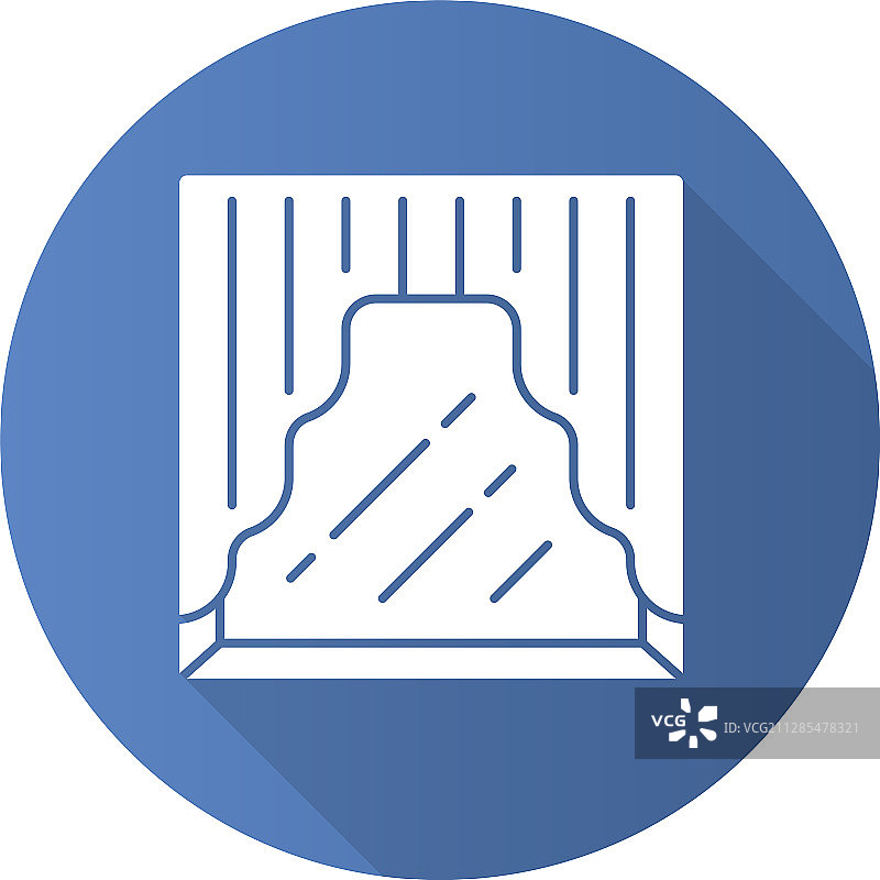 飘垂装饰窗户扁平风长阴影字形设计图片素材