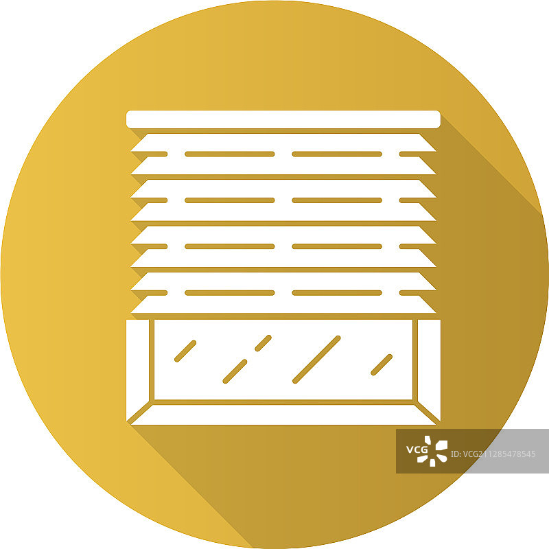 百叶窗扁平设计长阴影标志图片素材