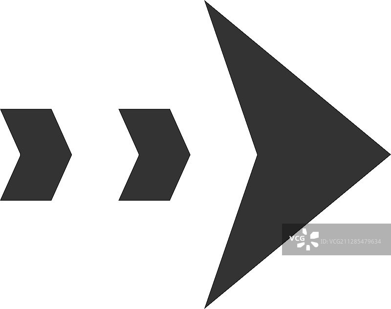 虚线箭头字形图标，箭头指向右侧图片素材