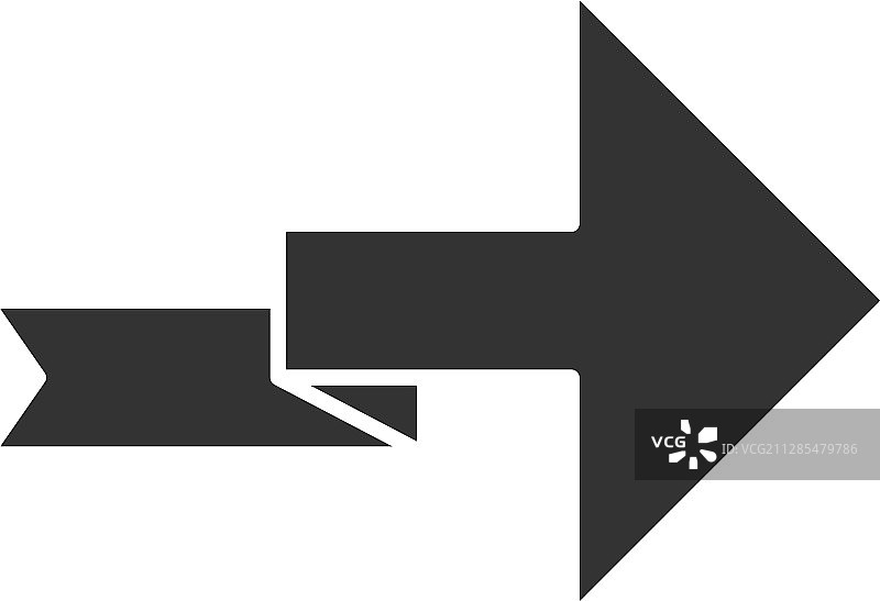 右转折叠线箭头图标图片素材