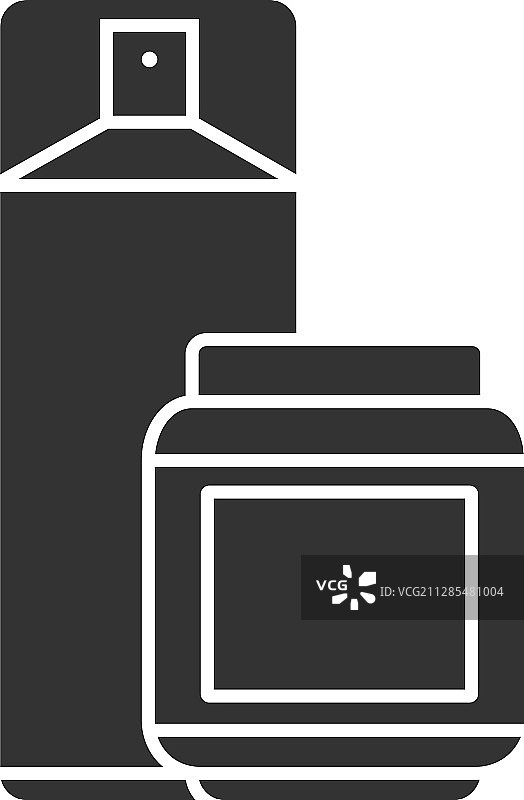 发胶轮廓图标美发产品图片素材