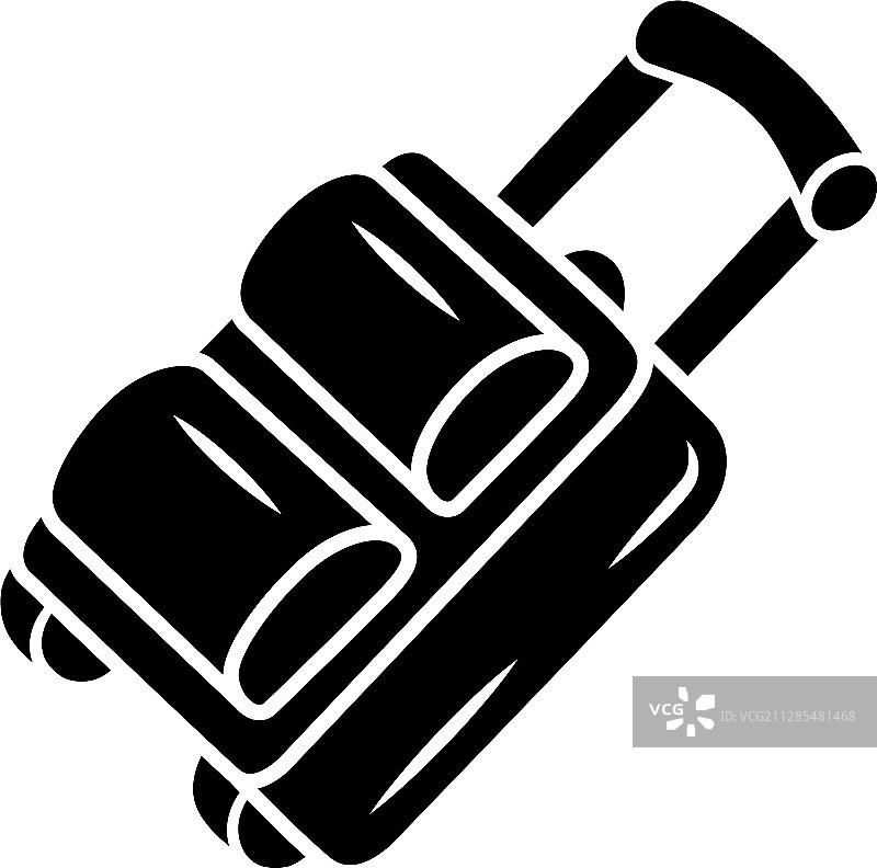 大型行李箱标志图标，已打包行李图片素材