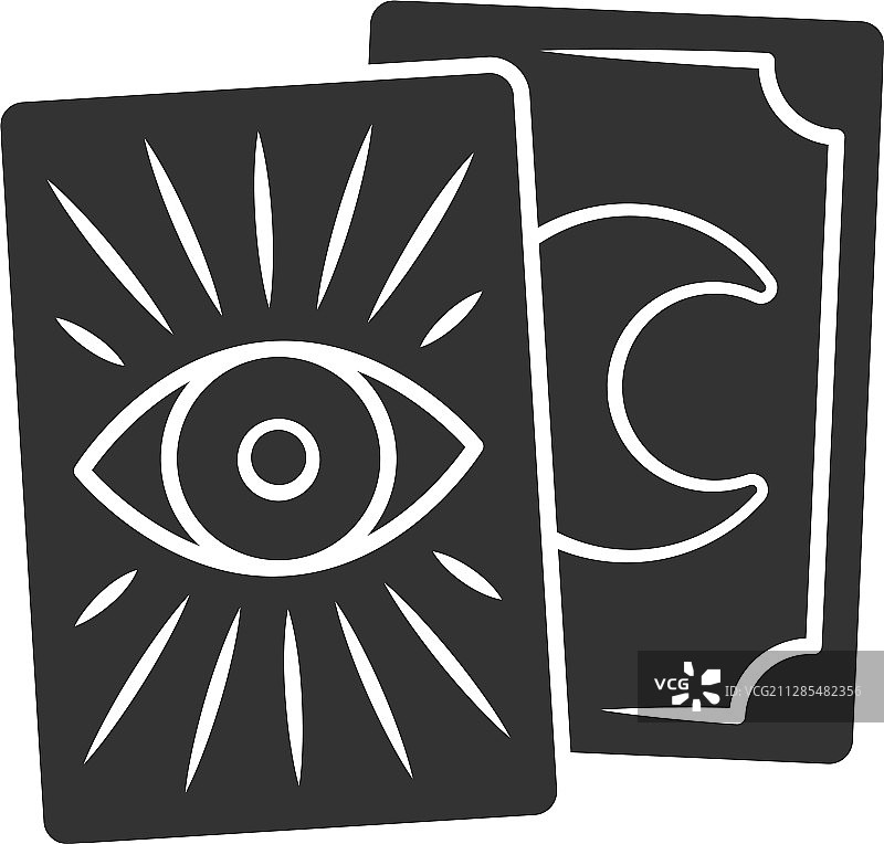 塔罗牌标志符号剪影图片素材