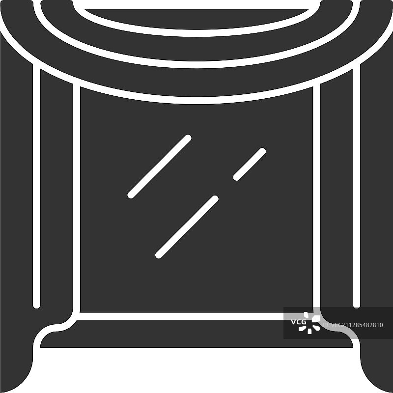 窗户围巾字形图标窗户顶部覆盖物图片素材