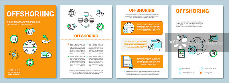 离岸外包宣传册，全球贸易布局图片素材